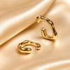 Irregular Shape Gold Stainless Steel Earrings - Niche High-End French Fashion Jewelry