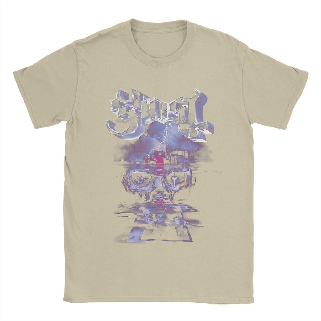Men's T-Shirts Ghost Band Rock Metal Novelty Pure Cotton Tee Shirt Short Sleeve  T Shirt Round Neck Tops Unique