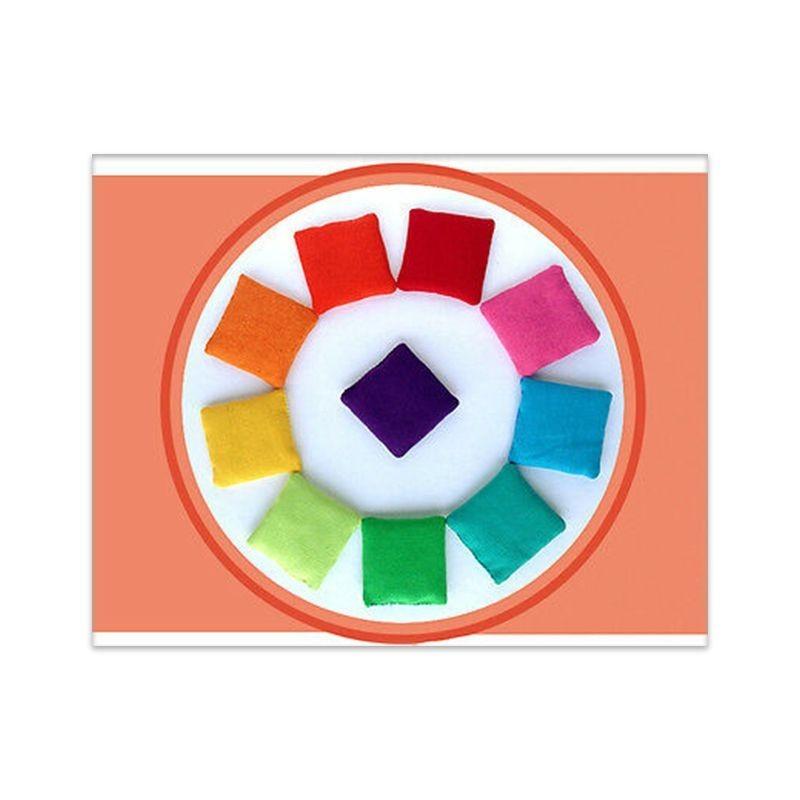 Kindergarten Cloth Sandbags Children's Toys Baby Small Sandbags Outdoor Canvas Flat Sandbags Pure Color Flat