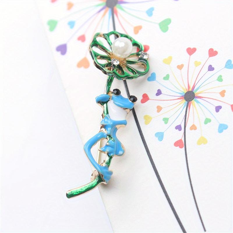Creative Fashionable Elegant and Personalized Cartoon Brooch Lotus Leaf Frog Ladies Corsage Pin