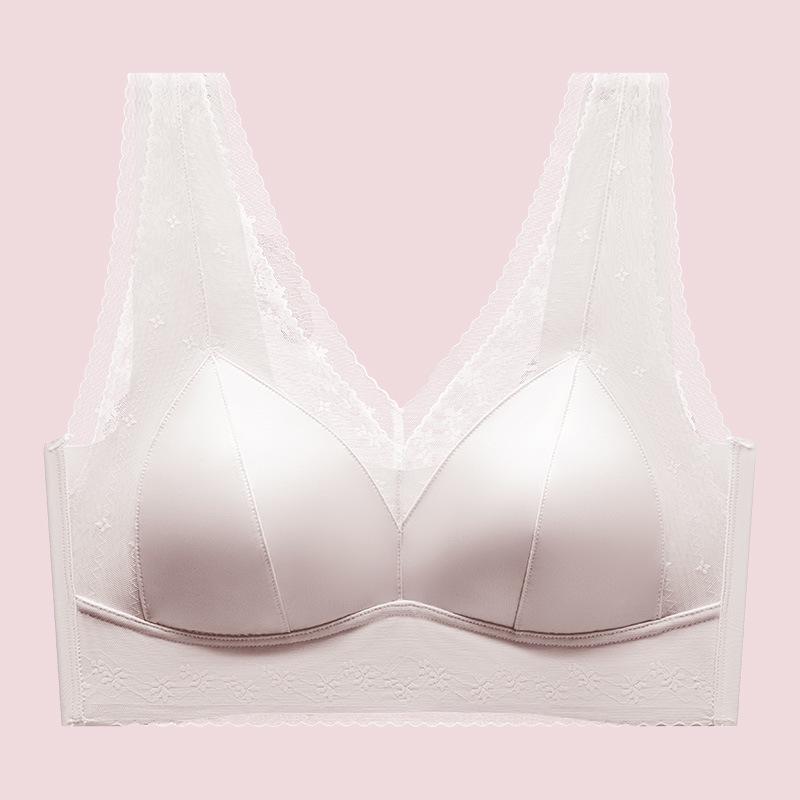 

Бюстгальтер-корсет из атласа с французским кружевом, с фиксированными чашками и широкими бретелями M/L (42.5-55 kg)