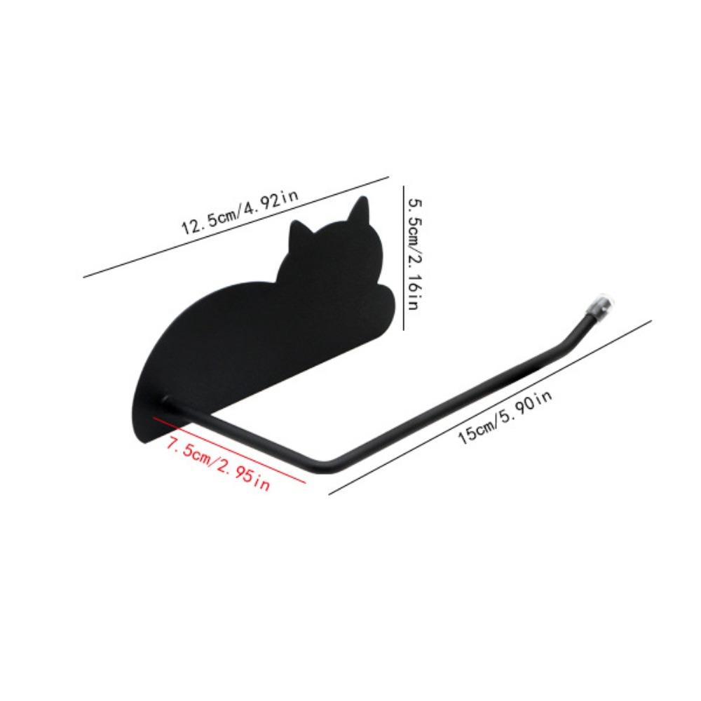 Wall-Mounted Headphone Hanger Self-Adhesive Cable Hanger Stylish Cute Cat Tissue Rack Bathroom