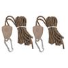 2 Pcs   Camping Tent   Wind Cord Outdoor Tent Rope with Pulley Canopy Quick Setup Camping Rope