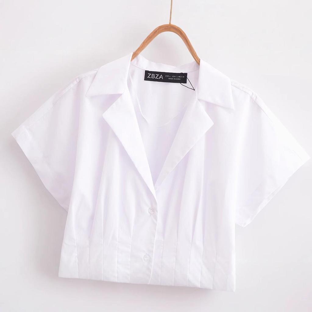 Spring 2025 Women's European & American Style Slim V-Neck Casual Shirt
