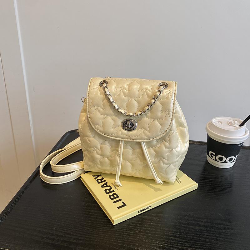 Embroidered Thread Pentagram Backpack Women's Fashion 2025 Summer New Niche Design Chain Bag Xiaoxiangfeng Backpack Women