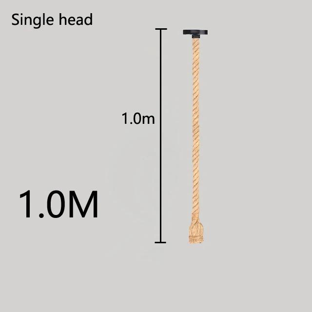 Industrial E27 Vintage Hemp Rope Pendant Lights Attic Personality Indoor Lightings for Loft/Living Room/Bar Pendant Chandelier