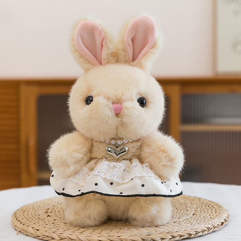 Xiaoxiangfeng Sitting Rabbit Plush Toy Cute Princess Dress Little Rabbit Rag Doll Girl Gift