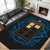 Anti‑Slip Crystal Velvet Floor Rug, Doctor Who Design Carpet for Indoor Living Bedroom Home Decoration