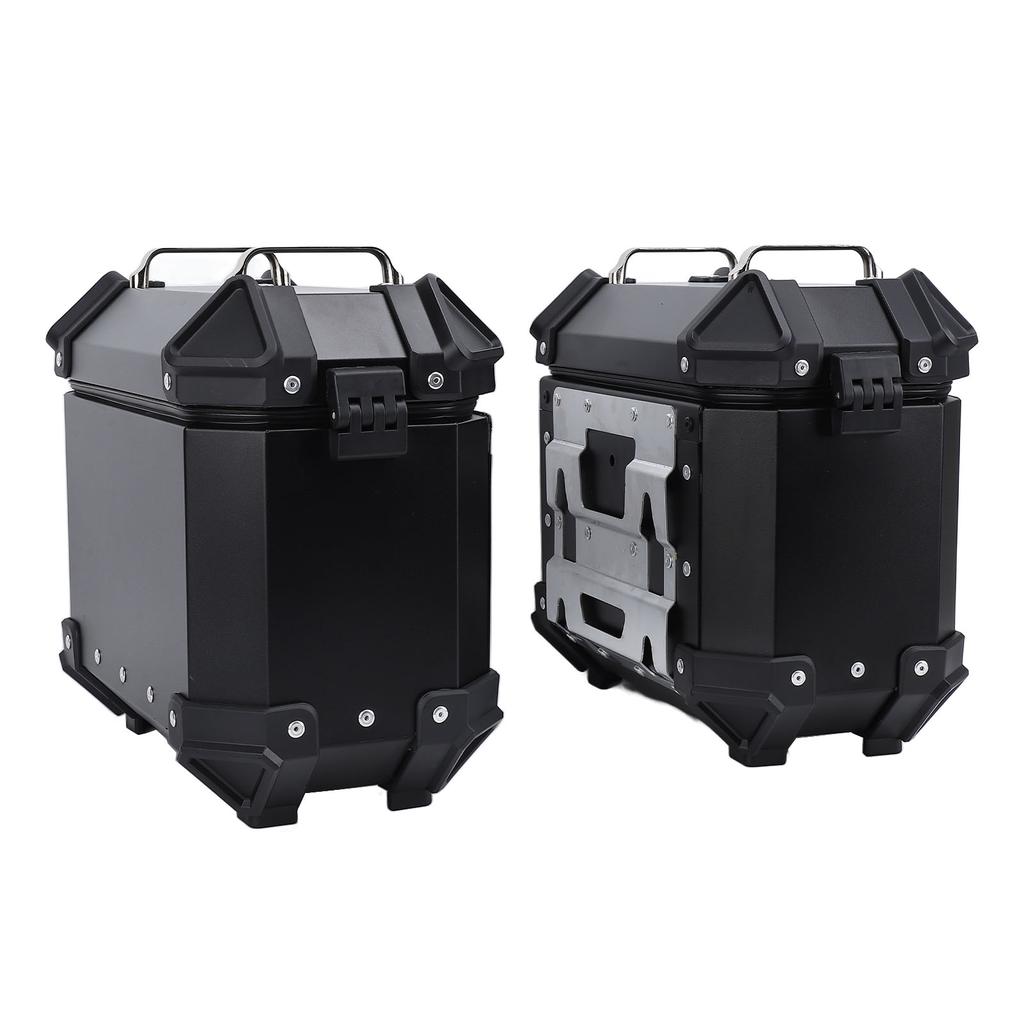 18L Πλαϊνή Βαλίτσα Μοτοσυκλέτας Κράμα Αλουμινίου Σκληρή Πλαϊνή Βαλίτσα Μοτοσυκλέτας με Κλειδαριά και Χειρολαβή για Κράνος Αποσκευές