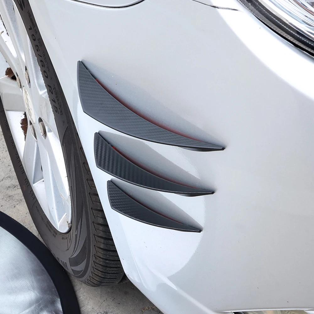 Car Front Rear Bumper Strip Universal Lip Spoiler Diffuser Splitter Scratch Protector Extension Carbon Fiber Winglets Side Skirt