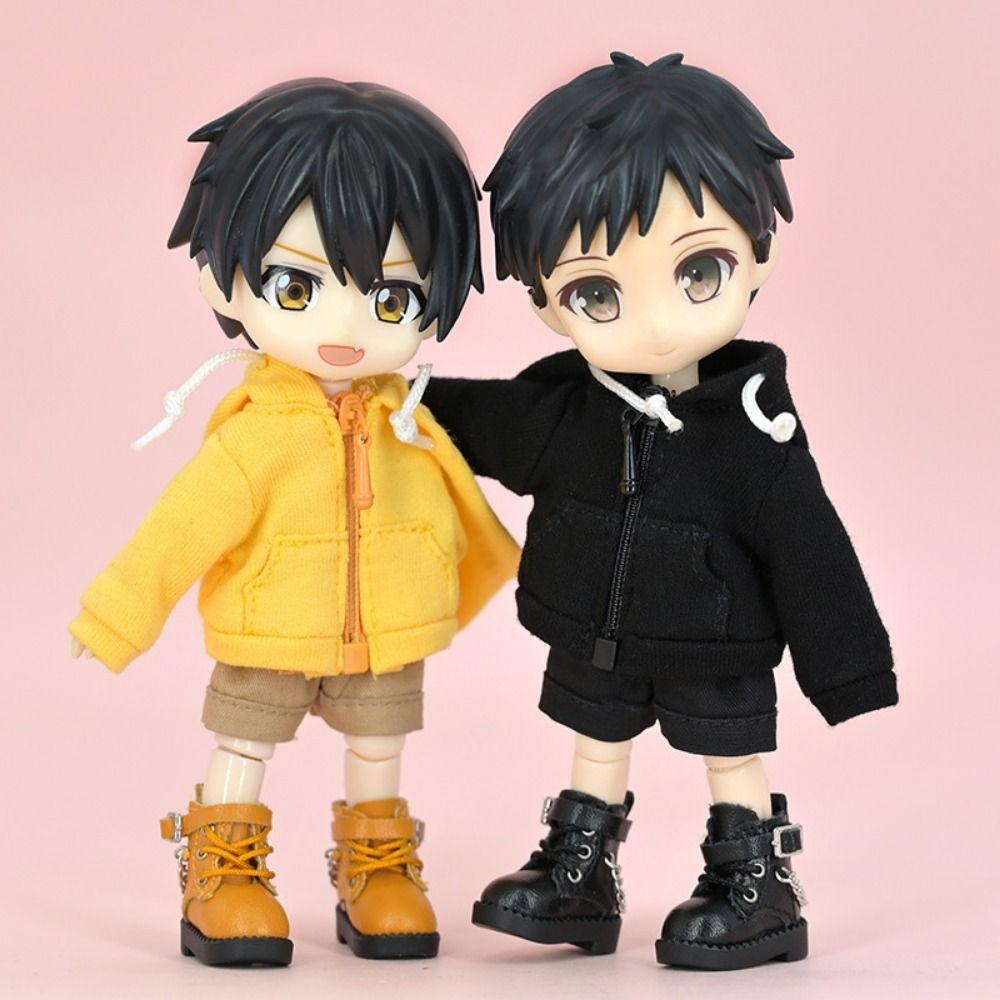 1 Pair PU Leather OB11 Doll Shoes Mini 1/12 Bjd Doll Shoes Lovely Bjd Doll Chain Shoes Molly