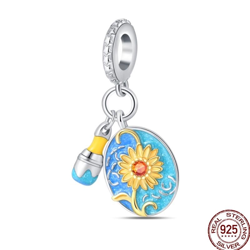 New Copper Autumn Golden Charms Maple Leaf Squirrel Pumpkin Deer Beads Fit 3Mm Original Bracelet Diy Jewelry Gifts