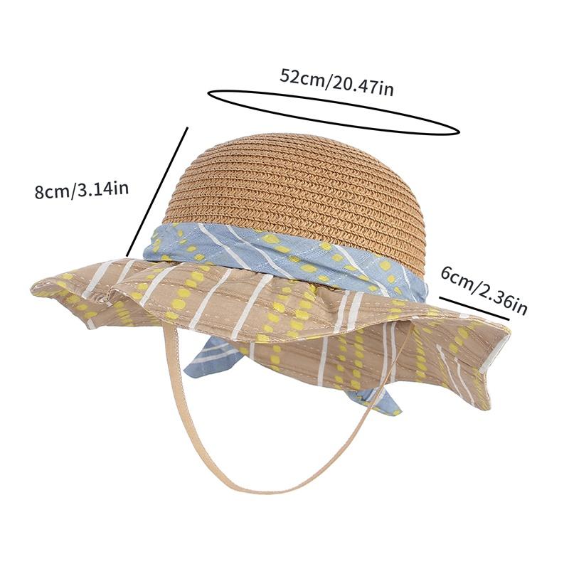 JUPSK Baby Sun Hat Toddler Summer Bucket Hat Wide Brim Double-Side Mermaid Cap for Kids Girls Boys
