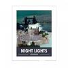 Railway Museum Night Lights London Print