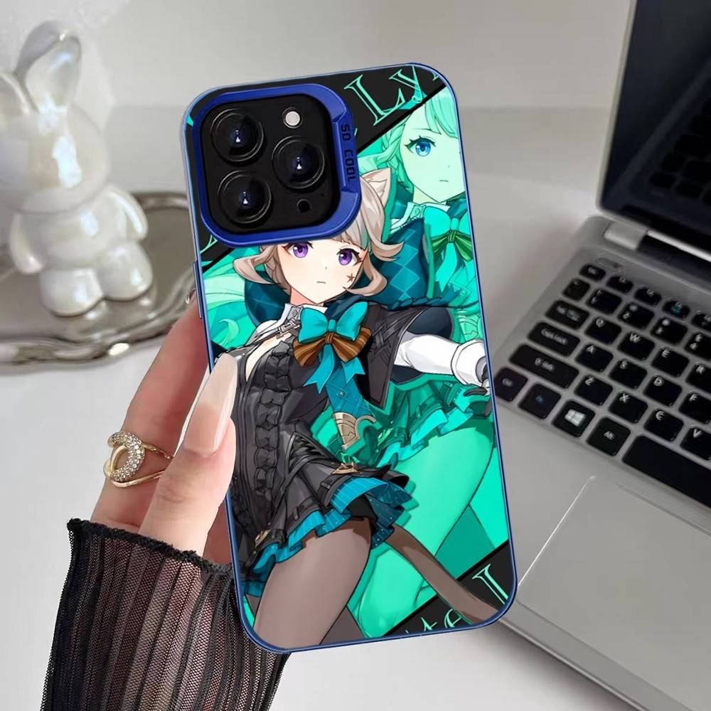 Lynette Genshin Impact Handyhülle Für IPhone 17 16 15 14 13 12 11 Plus Pro Max Mehrfarbig Aurora Laser Stoßfest Funda Hülle