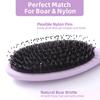 Boar Bristles Hair Brush for Women and Men, Detangling Hair Brush for Smoothing Massage Add Shine, Nylon&Boar Bristles Detangler brush for Hair