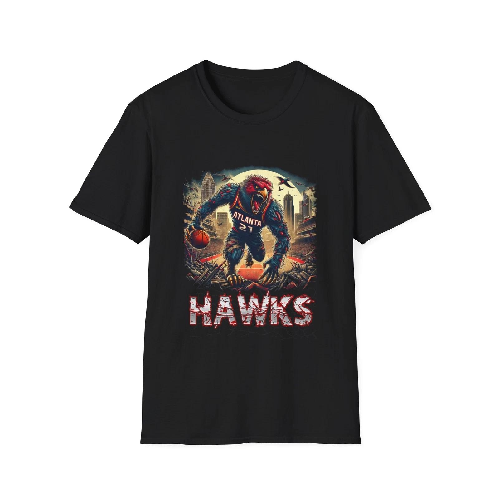 Terror from the Sky - Atlanta Hawks Horror Mashup T-Shirt XXXXL
