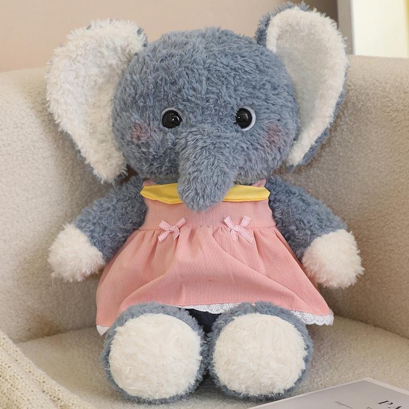Creative Running Series Super Soft Cute Fox Gray Wolf Wear Rompers Plush Toys Cartoon Stuffed Animals Bears Appease Dolls Gifts