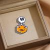 Pumpkin Skull Brooch Universal Creative Alloy Badge Pin Trendy Alloy Clothes Backpack Scarf Accessories Halloween Brooch