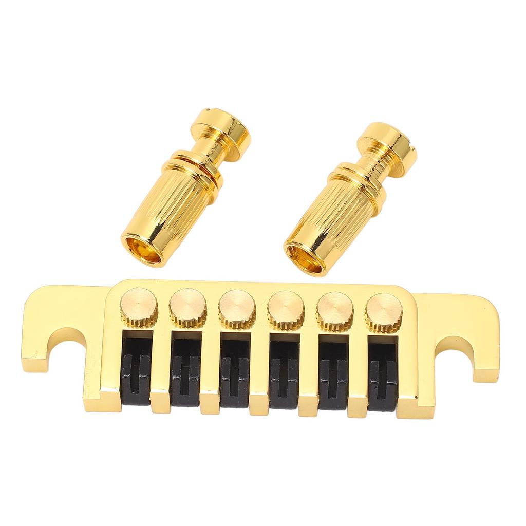 Guitar Bridge Tailpiece Reversible Wrap Around Saddle Bridge Stop Tailpiece for LP EPI Style
