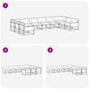Outdoor Sofa Set with Cushions 10 Pcs Natural and Cream