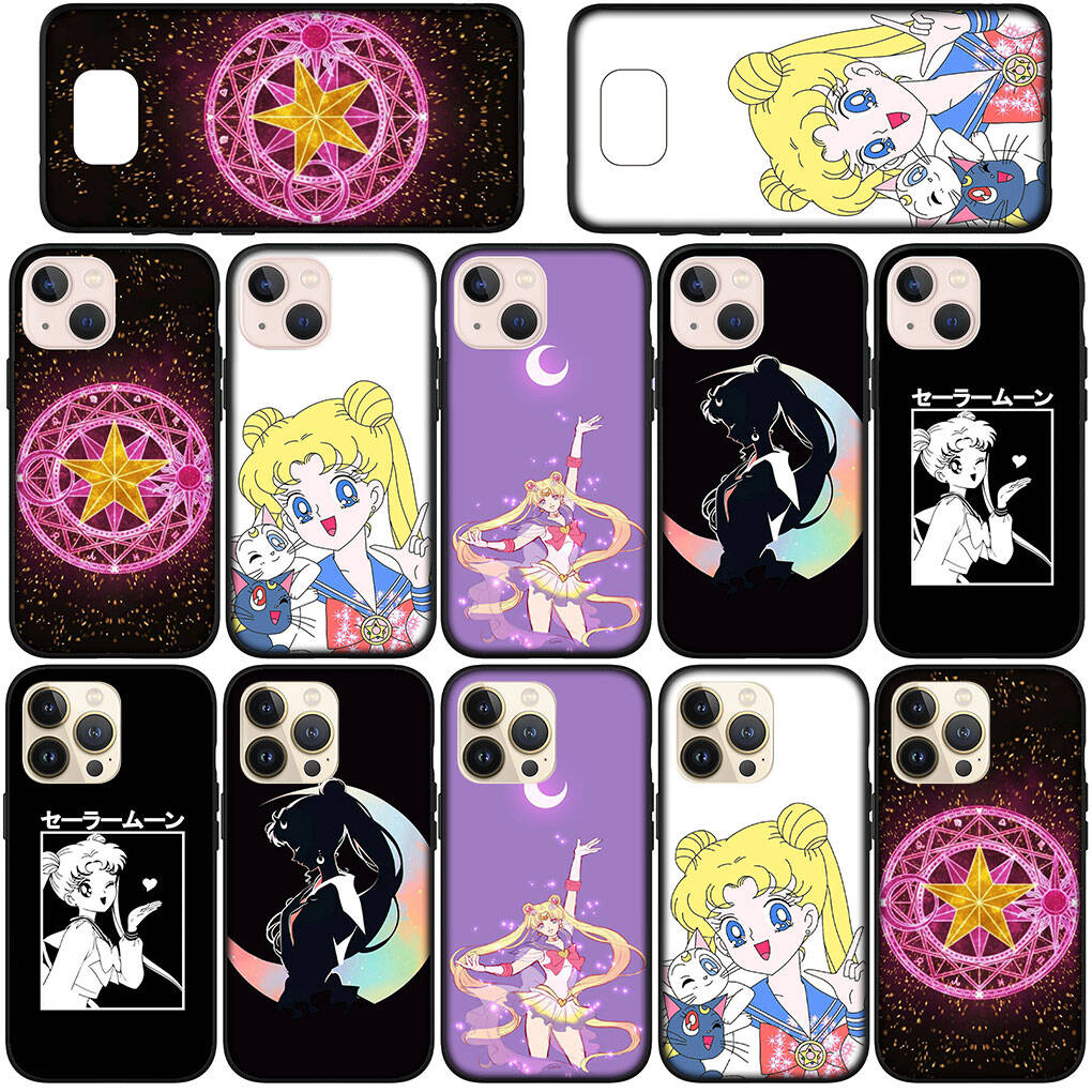 Phone Case for Samsung Galaxy S25 S23 S22 S24 Ultra FE A05 A06 A15 A16 A36 A37 A35 A54 A55 A56 A57 A25 A26 A53 Wallpaper Sailor Anime Moon Girl Cover