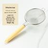304 Stainless Steel Large Ladle with Wooden Handle and Double Ear, Kitchen Utensil Skimmer & Noodle Strainer.