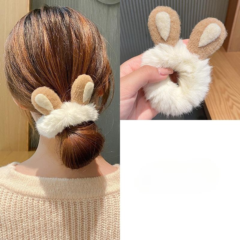 Cat Ears Plush Elastic Hair Bands Cute Hair Rope Ties Girls Barrettes Children Kawaii Headwear Headwear Kids Hair Accessorie