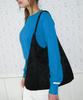 AMES-WORLDWIDE Classic Suede Shoulder Bag Black