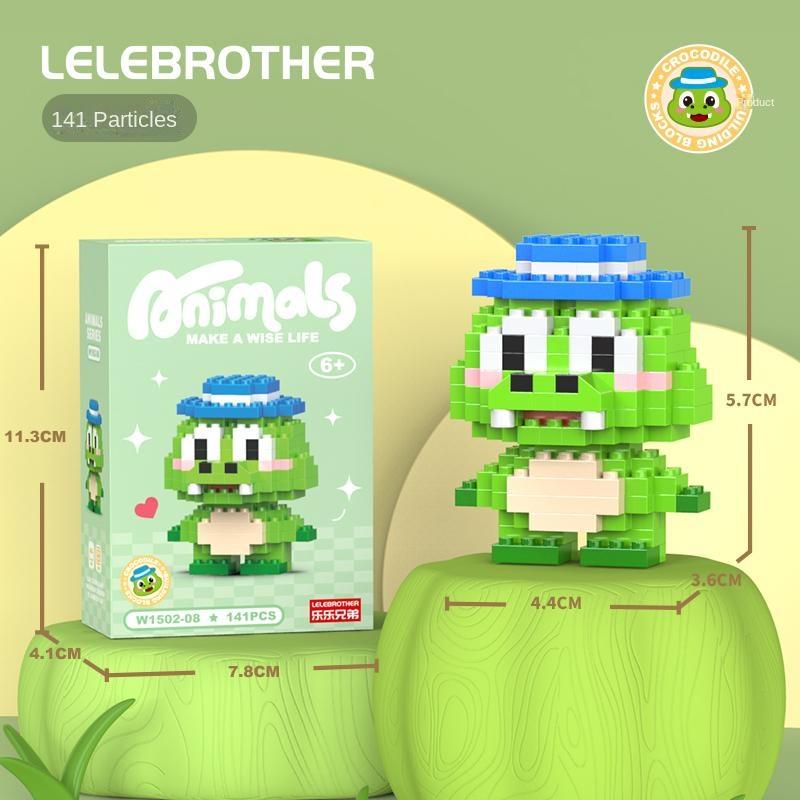

Креативные строительные блоки, умные животные, лев, хомяк, пингвин, модель, игрушки «сделай сам» для детей, подарок для девочек Clever Crocodile-141Pcs