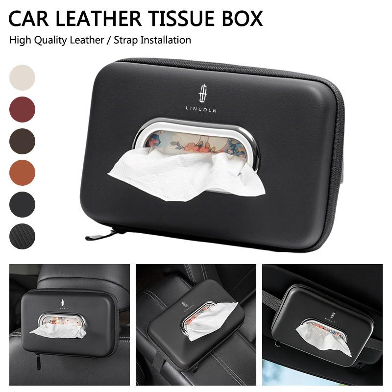 Car Armrest Box Storage Decoration Paper Box Seat Back Tissue For Lincoln Navigator Continental Nautilus Aviator MKZ MKX MKC MKT erb1