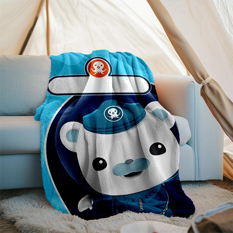 The Octonauts Theme Printed Blanket - Perfect for Couch, Bed, Travel & Outdoor Use | Machine Washable, Cozy & Durable.