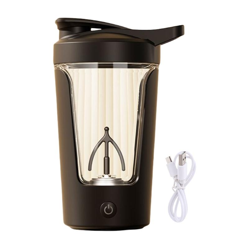 Taza Mezcladora Automática de 450ml Taza para Bebidas Antiderrames Batidora Casera Taza de Agua Giratoria Taza de Agitación Automática Taza para Café y Leche