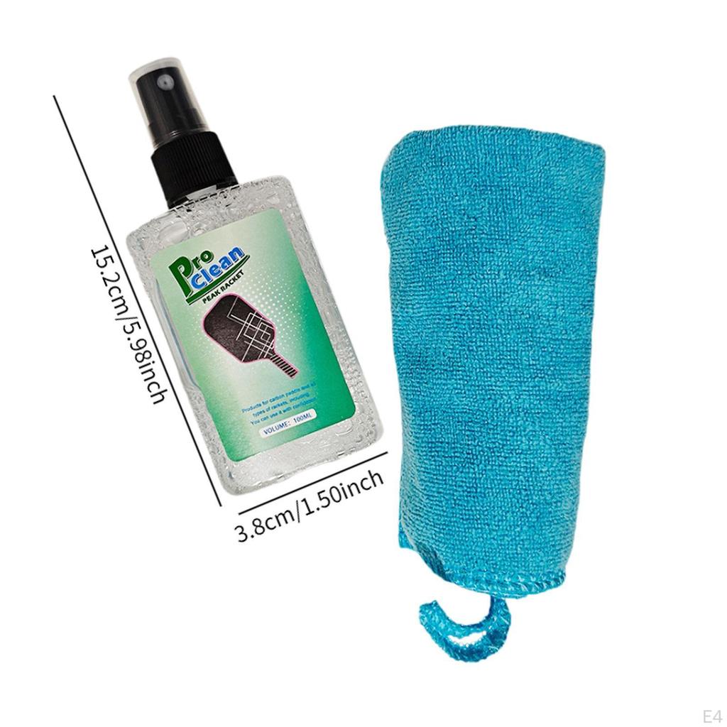 100 ml Pulitore per racchetta da pickleball Elimina residui sporco con panno asciutto Professionale
