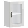 VidaXL Armoire murale cuisine avec porte en verre Porto blanc brillant 854009