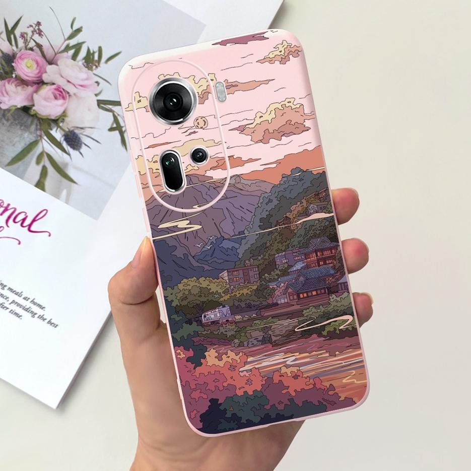 For Oppo Reno 11 5G Case CPH2599 Cute Fashion Painted Cover Soft Silicone Phone Case For Oppo Reno11 Pro Reno 11F Reno11 F Shell