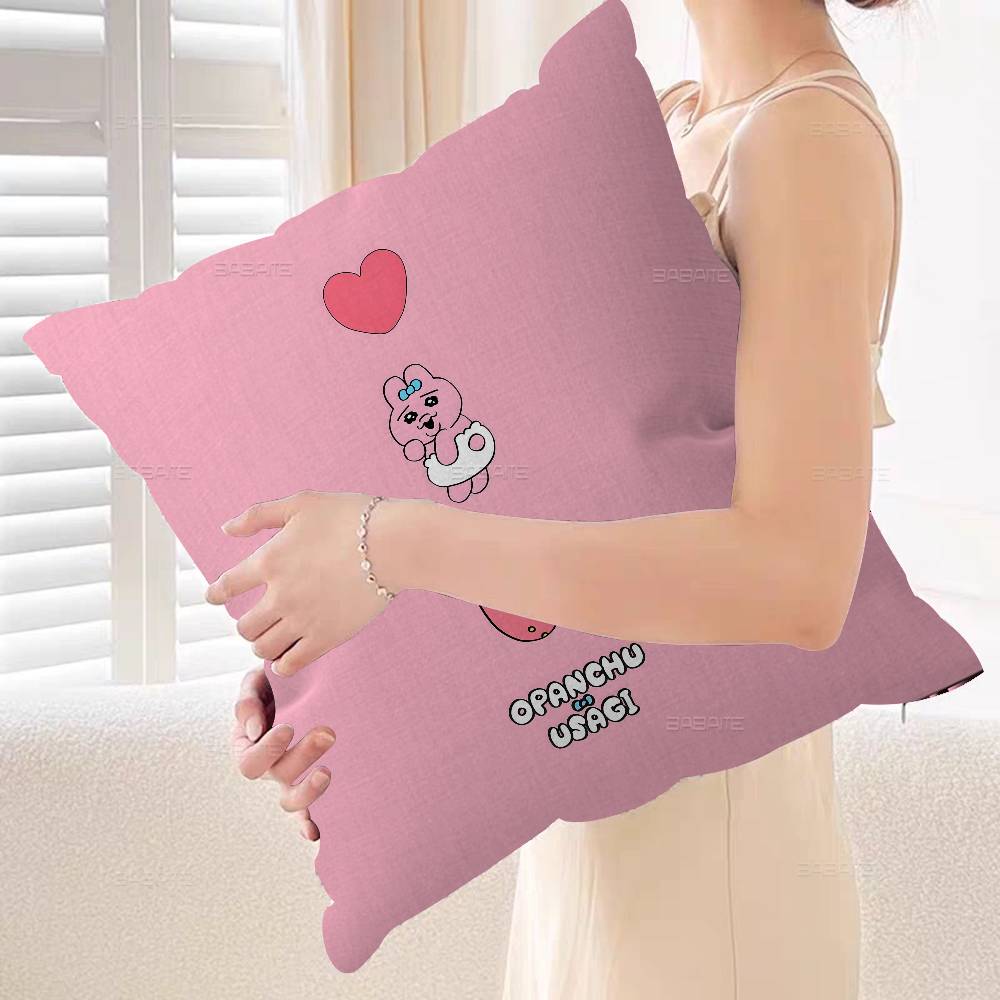 Popular Character O-Opanchu U-Usagi Pillow Gift Home Office Decoration Bedroom Sofa Car Cushion Cover case 45x45