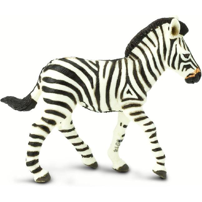 Сафари ООО. Фигурка жеребенка зебры - Реалистичная фигурка 3,5 дюйма - Образовательная игрушка для мальчиков, девочек и детей от 3 лет