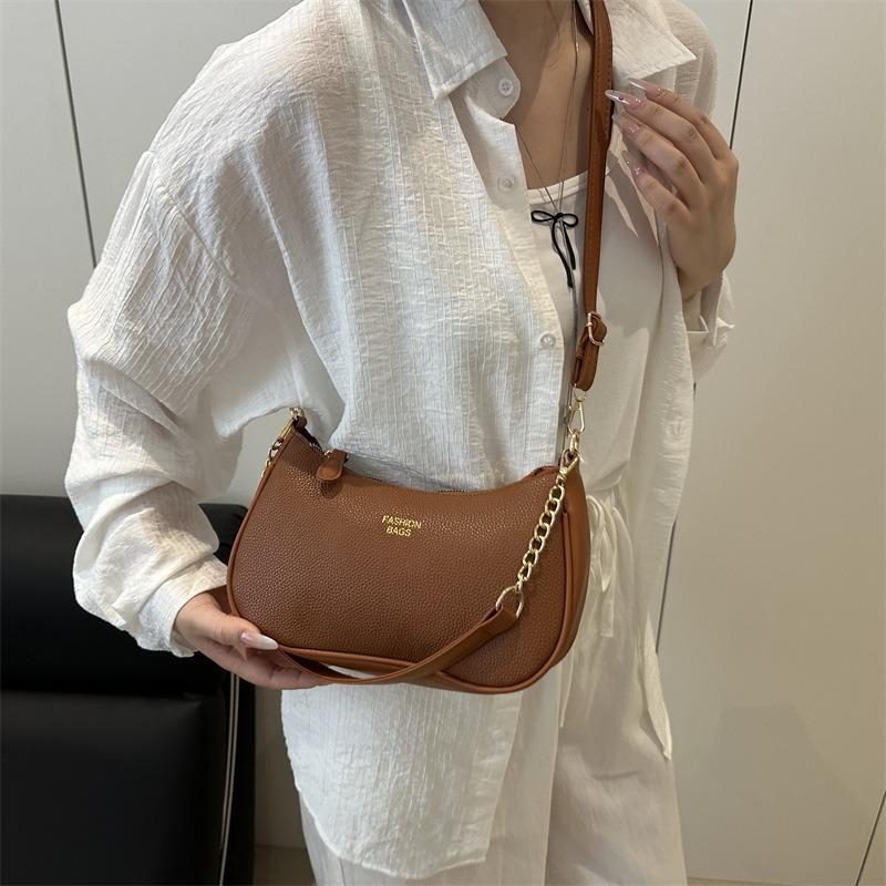 Underarm Bag Women's New Trendy Fashion Shoulder Handbag Texture Women's Spring Lychee Pattern Work Small Bag