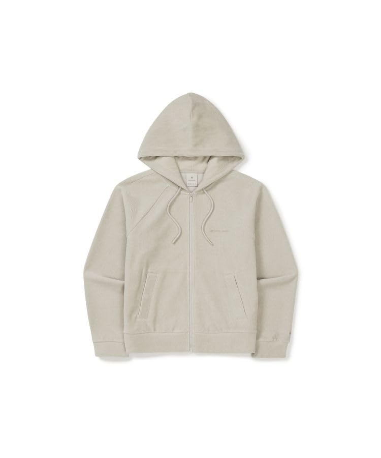 

Snow Peak Corduroy Hoodie Zip Light Size for Men and Women Women s S-Cropped GS-S25WWFFJ73, Beige, L,