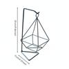 Geometric Air Plant Holder Minimalist Pattern Air Plant Holder Stable Base Geometric Iron Stand Fit Windowsill, Office