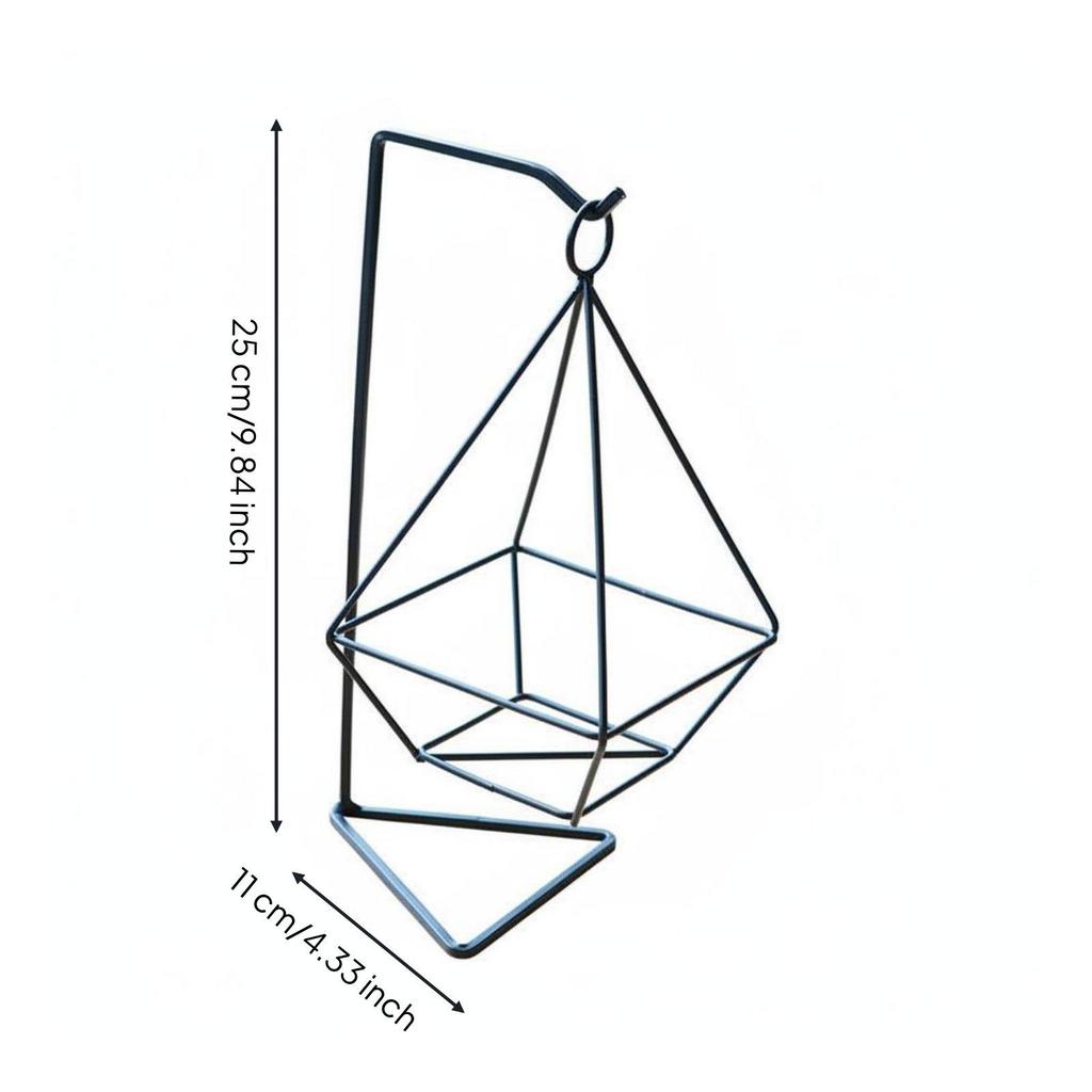 Geometric Air Plant Holder Minimalist Pattern Air Plant Holder Stable Base Geometric Iron Stand Fit Windowsill, Office