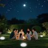 LITNOFAY Solar Outdoor Garden IP66 Waterproof and Automatic Charging and Turning Warm Set of 4 Lights, In-ground Mount, Dustproof, On, White, (8