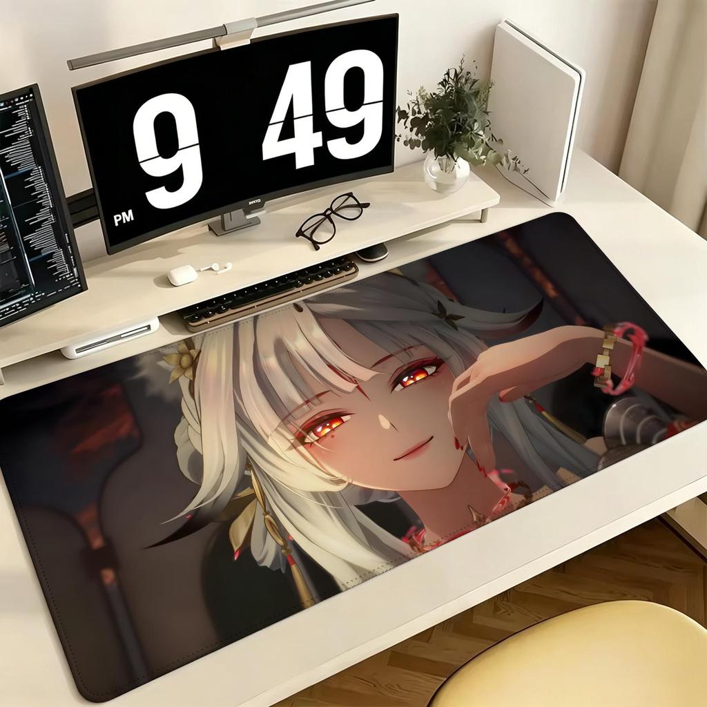 Wuthering Waves Hsin Pro ESports XXL Gaming-Mauspad Extra Groß Rutschfest Genähte Kante Tastatur Laptop Schreibtischmatte Für PC-Gamer