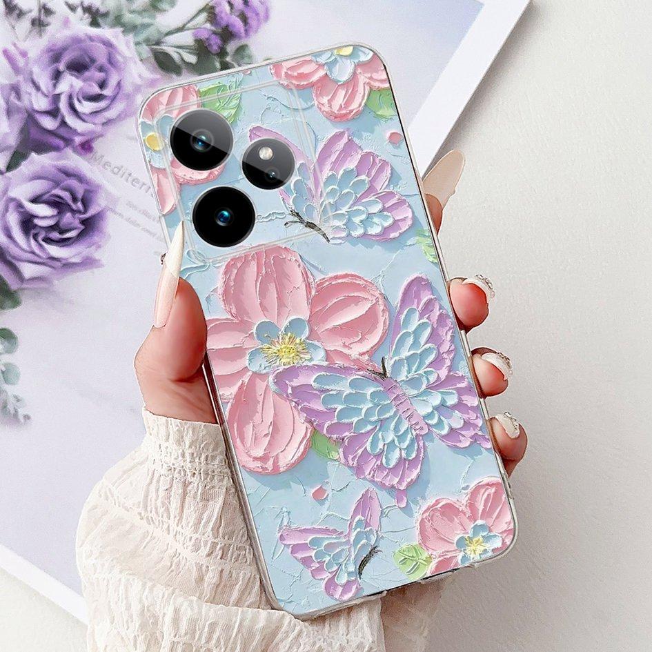 For Realme GT 7 7T Case 2025 Popular Flower Soft Clear Silicone TPU Protective Cover For Realme GT7 Pro RMX5011 Phone Case Shell