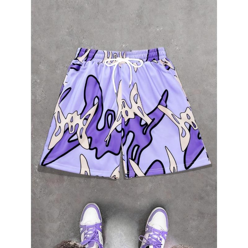 Men's Beach Shorts, Street Graphic 3D Print