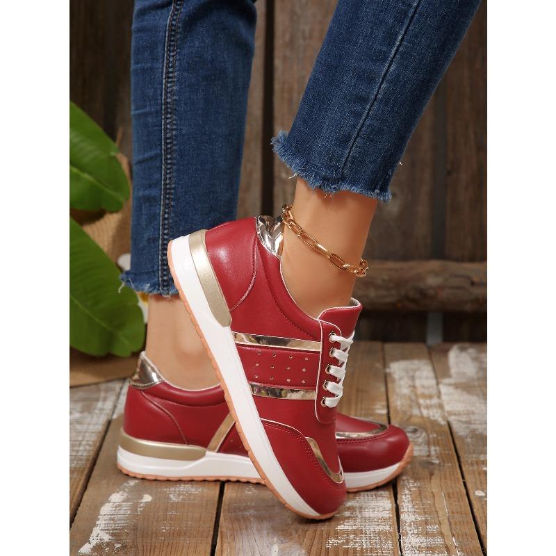 Autumn New Lace-up Breathable Sneakers Women's Plus Size 2025 Comfortable Low-Top Shoes