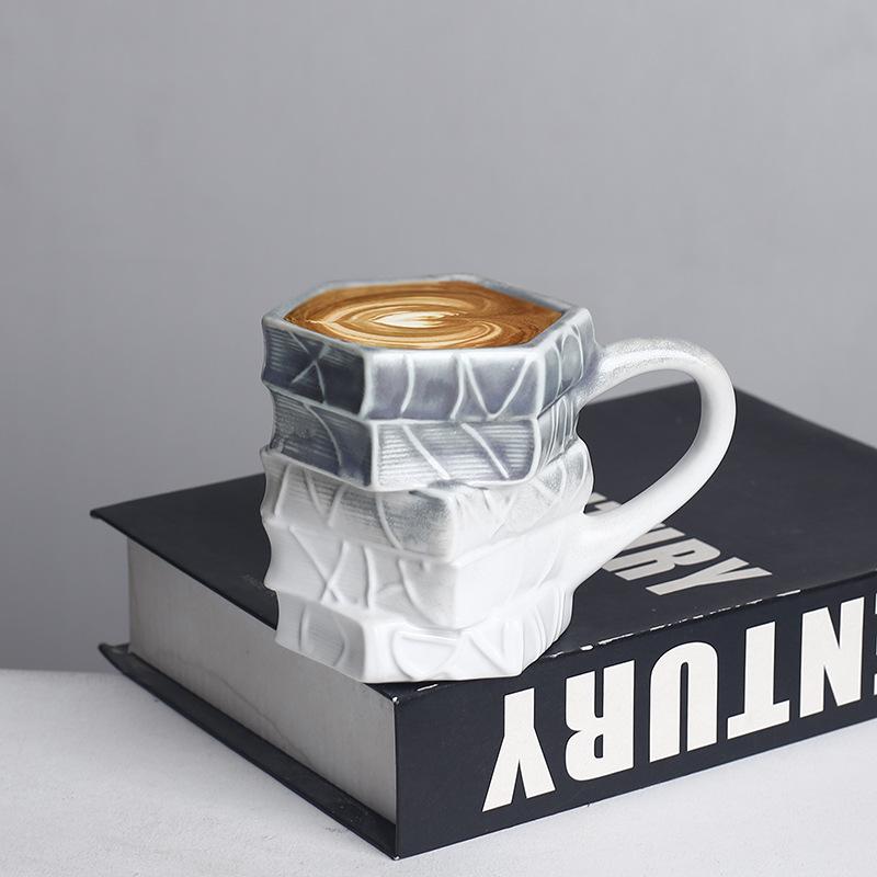 Stackable Ceramic Coffee Cup with Unique Shape