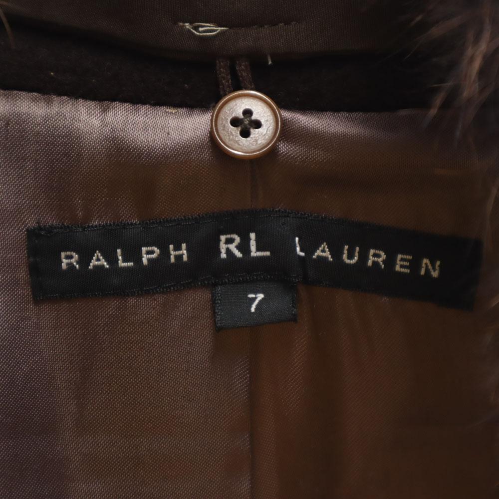 Ralph Lauren Made In Japan Stainless Collar Coat 7 Brown Women Used