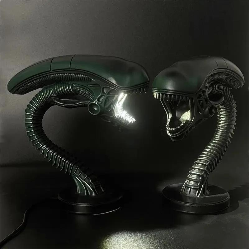 Unique Alien Creature Shaped Lamp Holder Bedroom Home Decoration Lamp Resin Desk Lamp Ornament Halloween Decorations Collectible